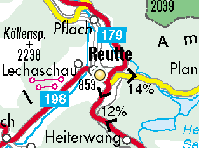 Anfahrtsplan BIZ Reutte