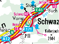 Anfahrtsplan BIZ Schwaz