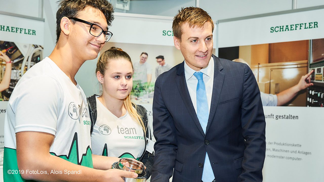 AMS NÖ-Landesgeschäftsführer Sven Hergovich bei er Eröffnung der JOBMania 2019 in Wiener Neustadt