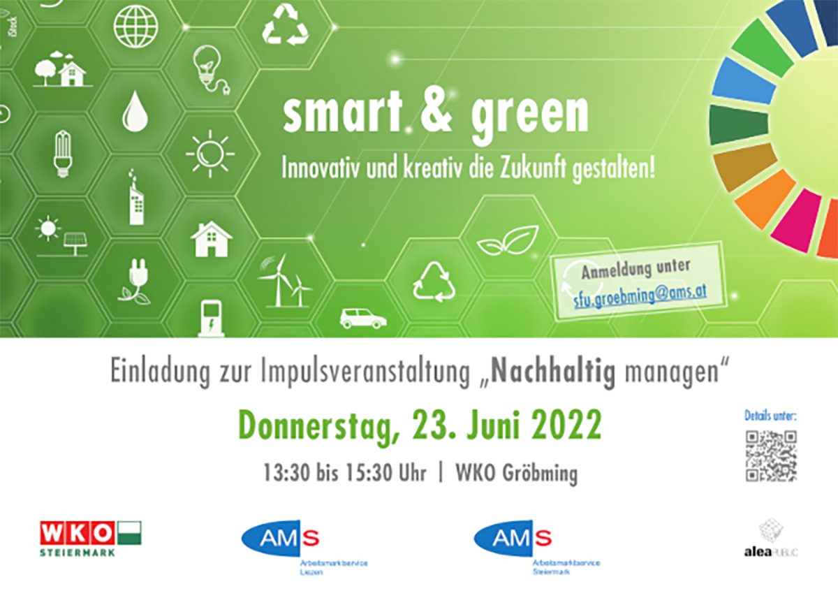 Einladuingsflyer für smart & green