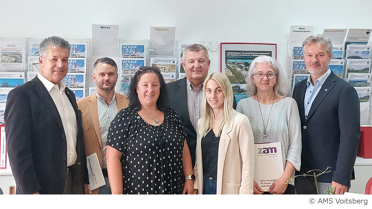 Erfolgreiche Partnerschaft AMS Voitsberg und RE/MAX durch arbeitsplatznahe Qualifizierung 