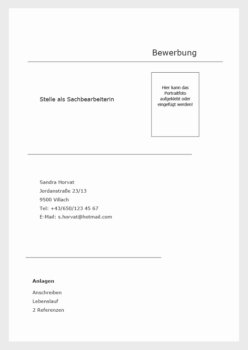 Grafik Deckblatt klassisch