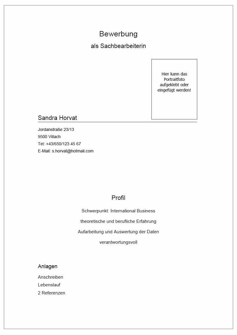 Grafik Deckblatt mit Profil