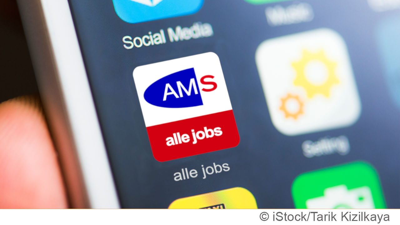 Smartphone Screen mit alle jobs App Icon