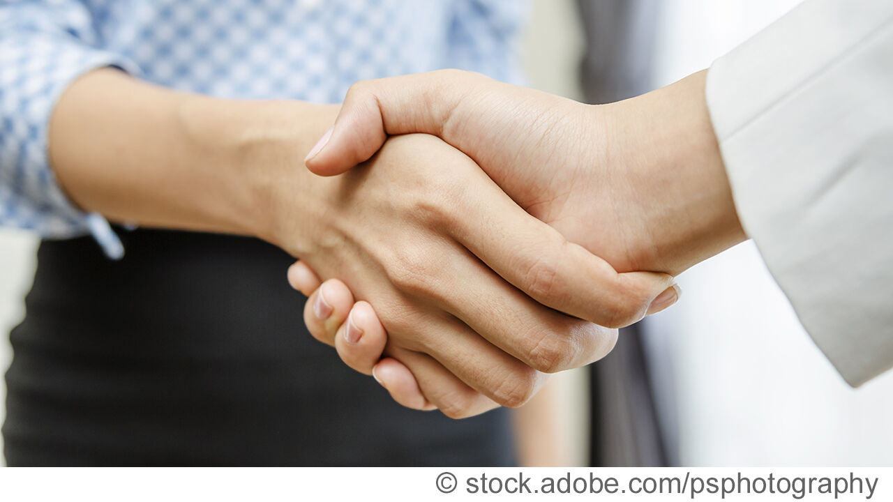 Handschlagqualität, Unterstützung, Vertrauen, Einigung, Partnerschaft