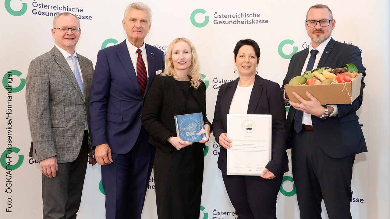 Verleihung des BGF-Gütesiegels an das Arbeitsmarktservice Niederösterreich
