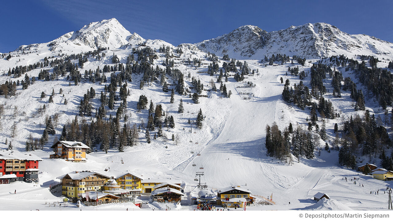 Blick auf die Ski-Region Obertauern im Salzburgerland in Österreich