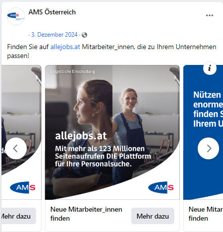 Man sieht Frau im Blaumann in einer Werkstatt stehen."allejobs.at – Mit mehr als 123 Millionen Seitenaufrufen DIE Plattform für Ihre Personalsuche.."