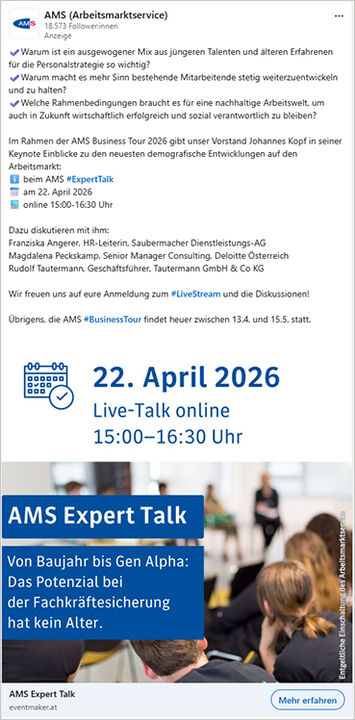 LinkedIn Posting mit Bild