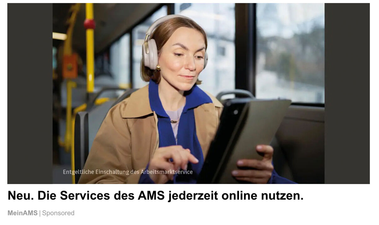 Native Ad zu MeinAMS
